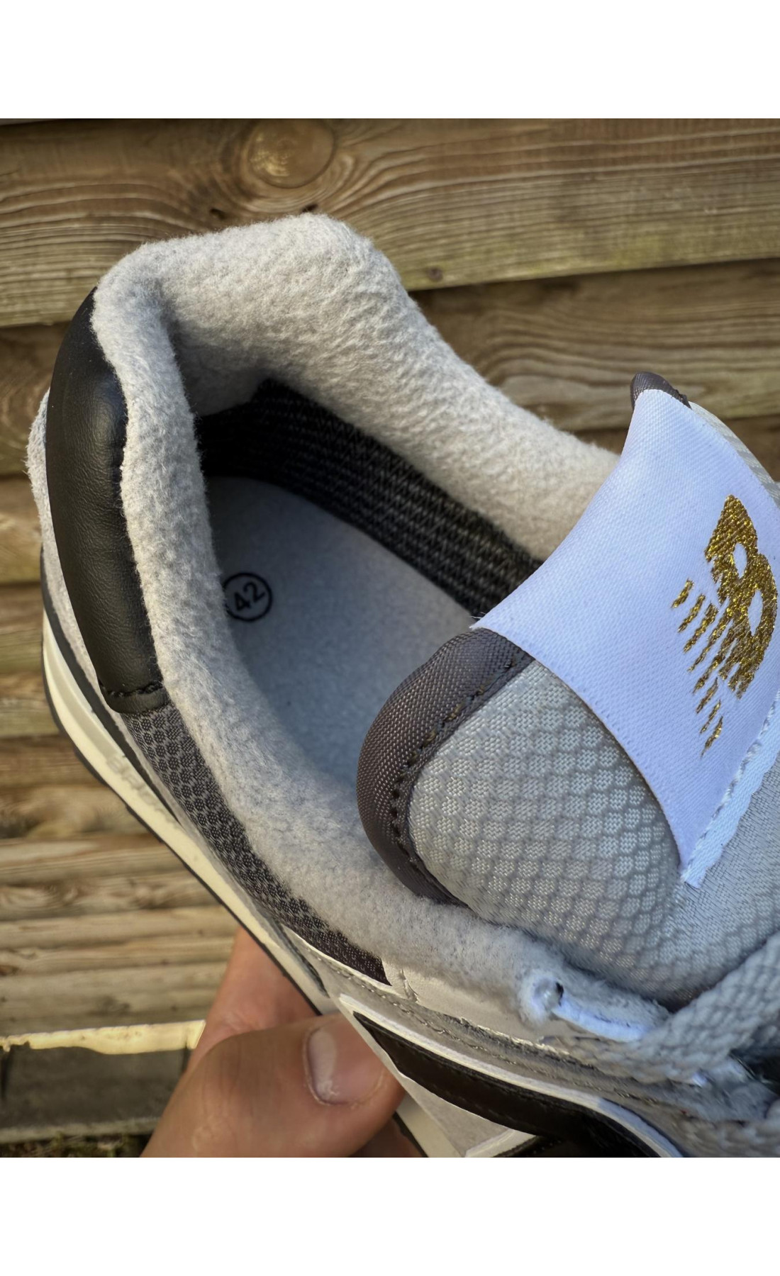 Чоловічі кросівки  Термо кросівки new balance legacy waterproof gore tex (сірі з чорним) (9101-1)