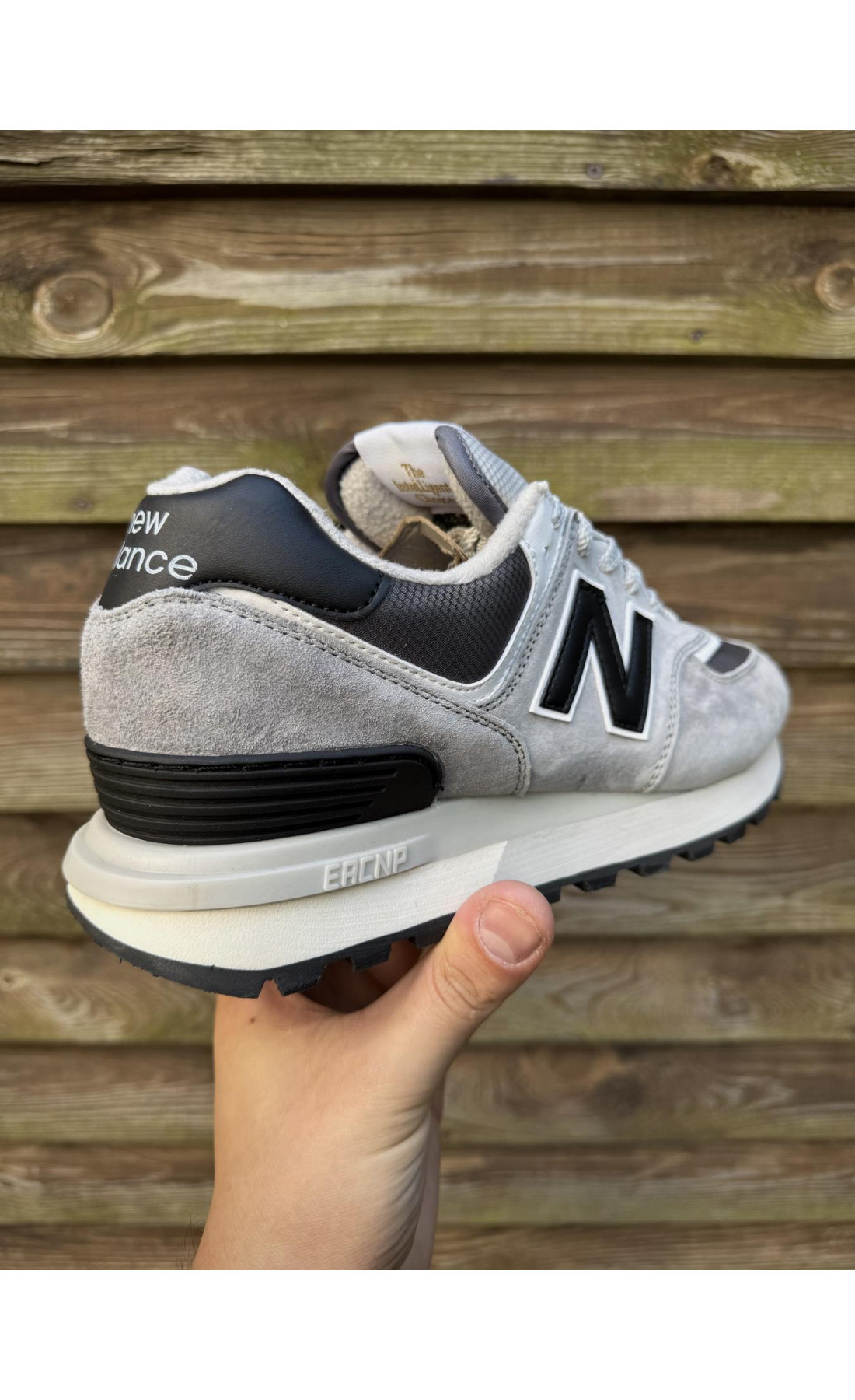 Чоловічі кросівки  Термо кросівки new balance legacy waterproof gore tex (сірі з чорним) (9101-1)