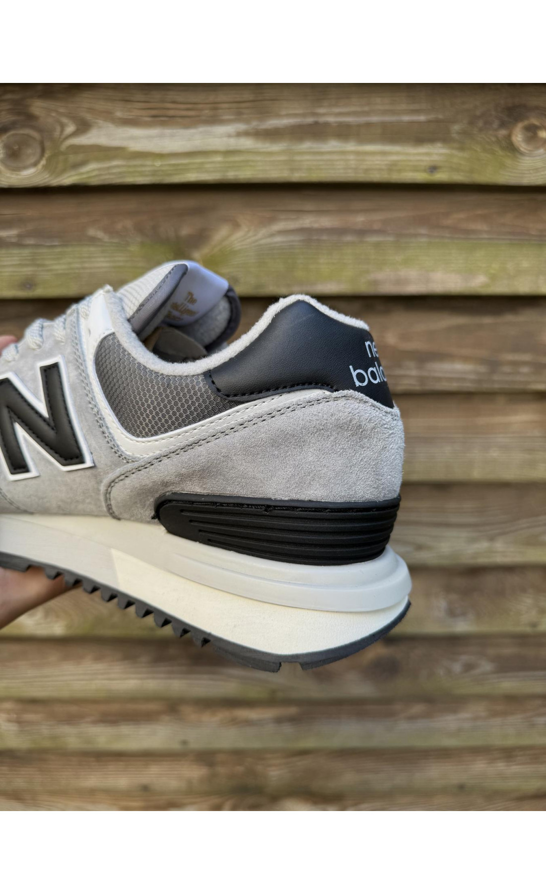 Чоловічі кросівки  Термо кросівки new balance legacy waterproof gore tex (сірі з чорним) (9101-1)