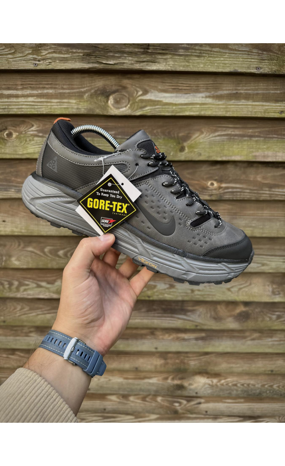 Чоловічі кросівки  Термо кросівки nike acg running (gore-tex), сірі (2963-2)