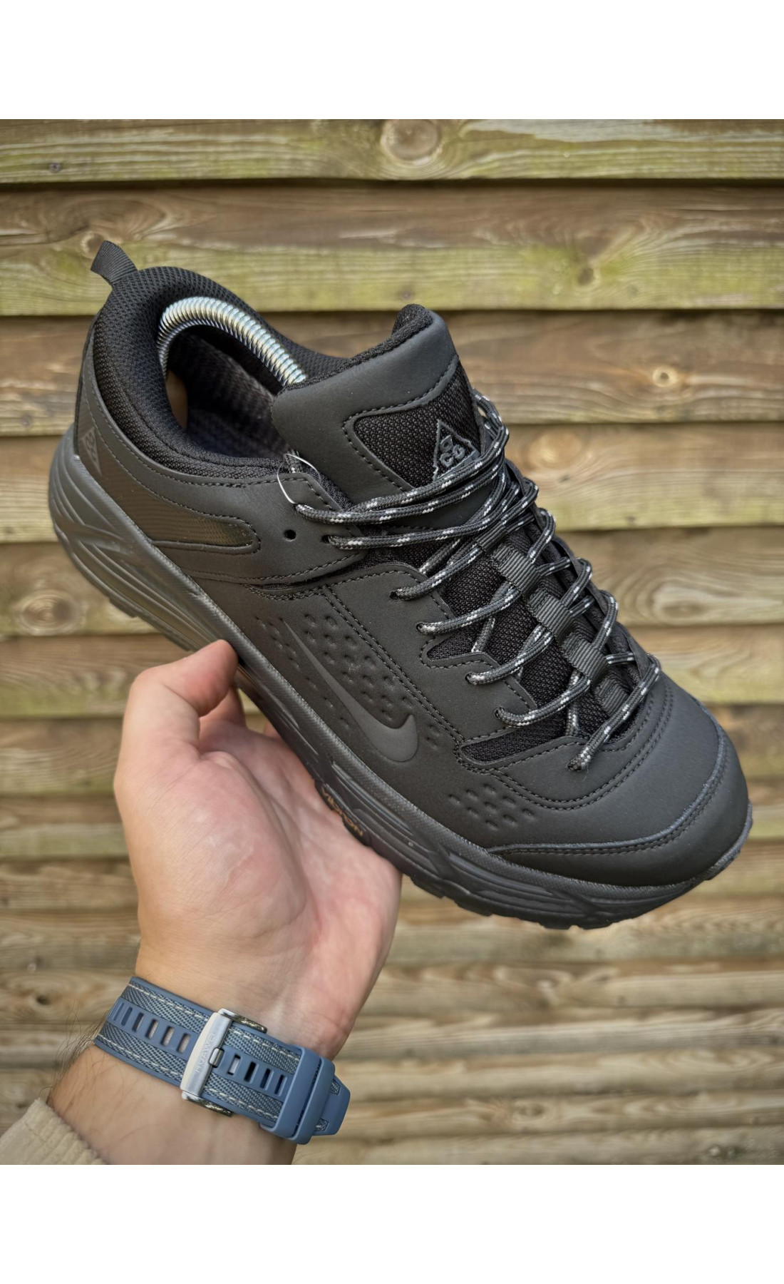 Чоловічі кросівки  Термо кросівки nike acg running (gore-tex), чорні (2963-1)