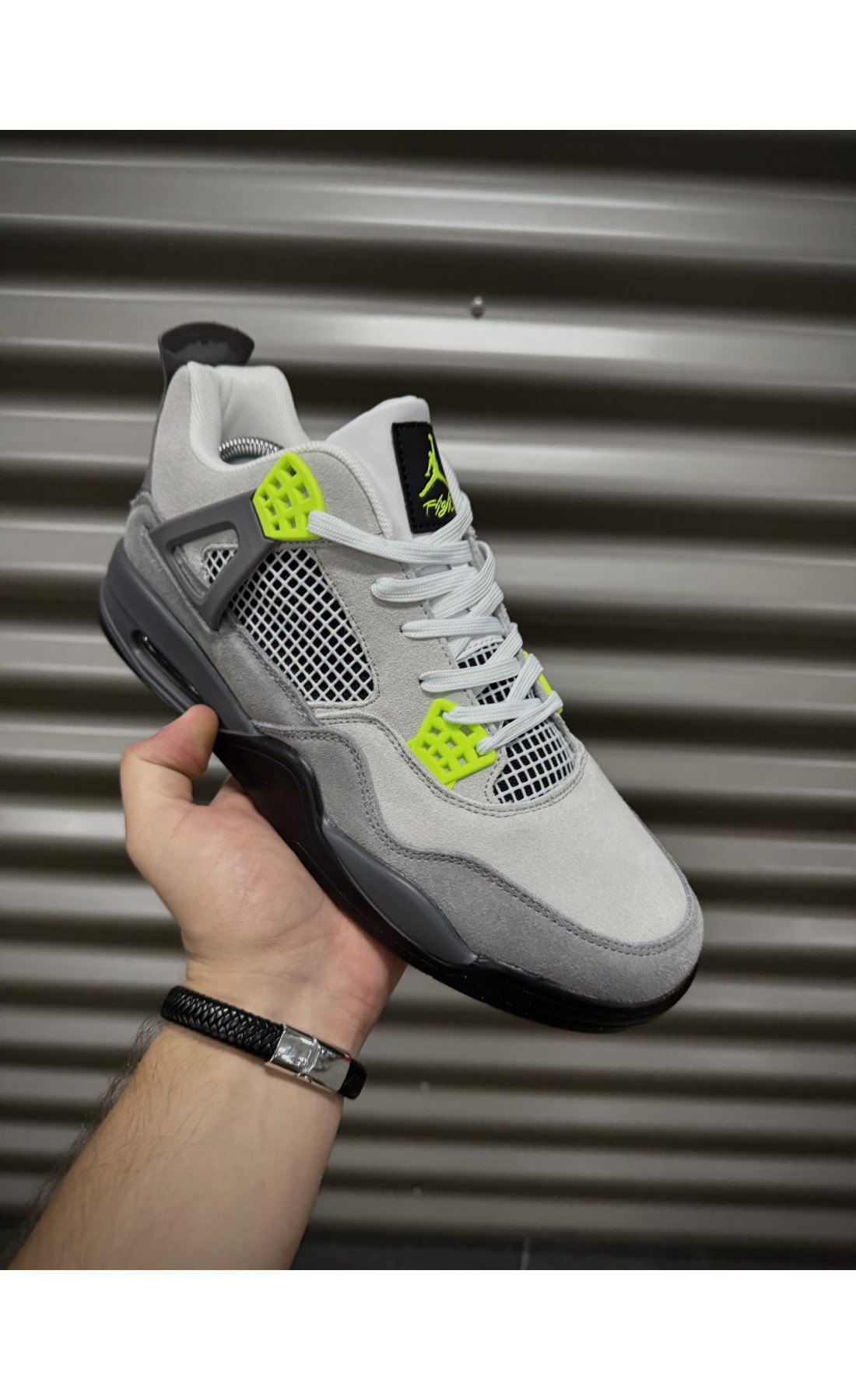 Чоловічі кросівки  Кросівки nike air jordan retro, замша (dark gray) (5456-2)