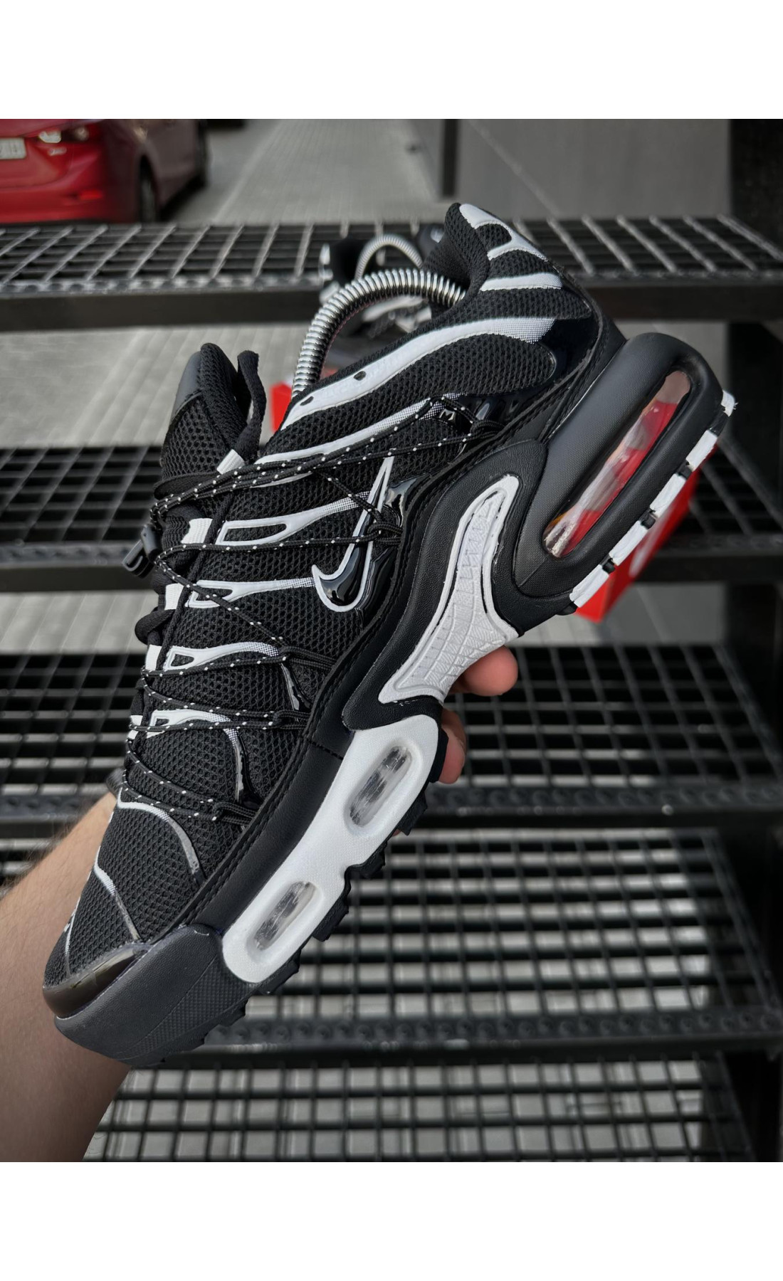 Чоловічі кросівки  Кросівки nike air tn plus lace toggle (blk’n’wht) (23-2)