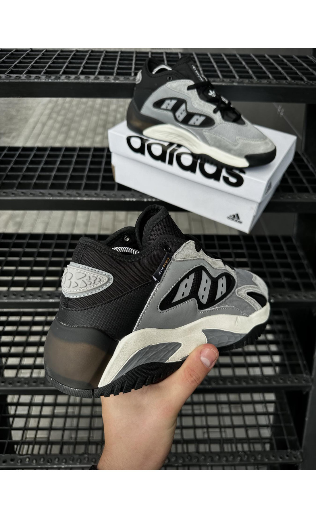 Чоловічі кросівки  Кросівки adidas streetball cordura (світло сірі) (5453-2)