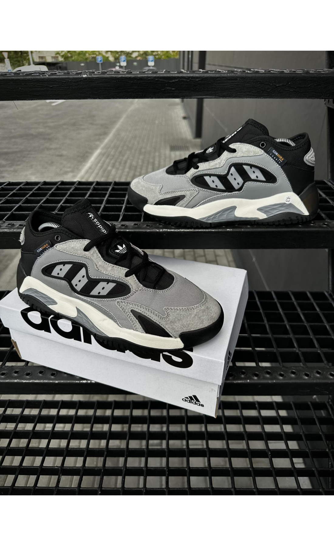 Чоловічі кросівки  Кросівки adidas streetball cordura (світло сірі) (5453-2)