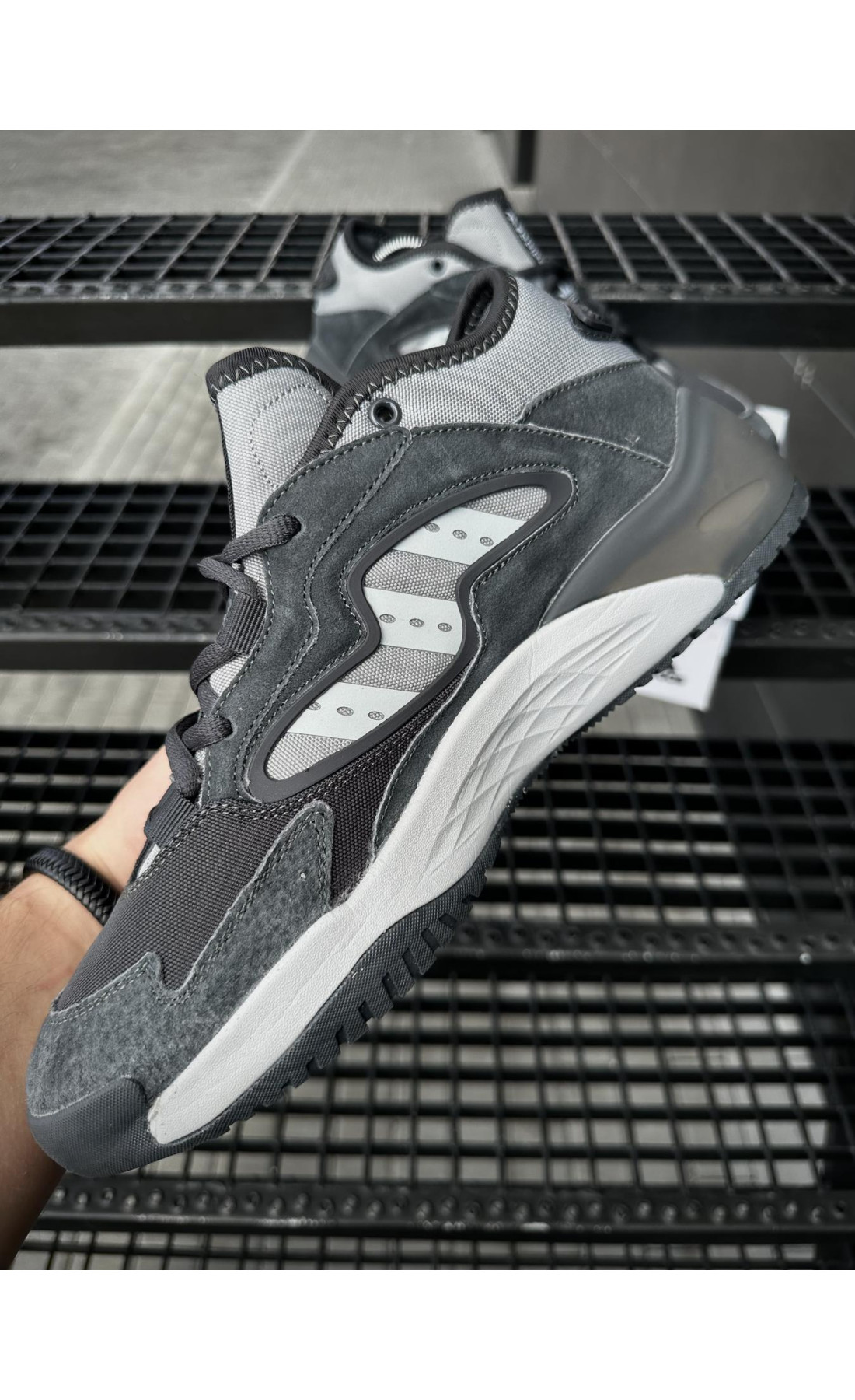 Чоловічі кросівки  Кросівки adidas streetball cordura (темно сірі) (5453-3)