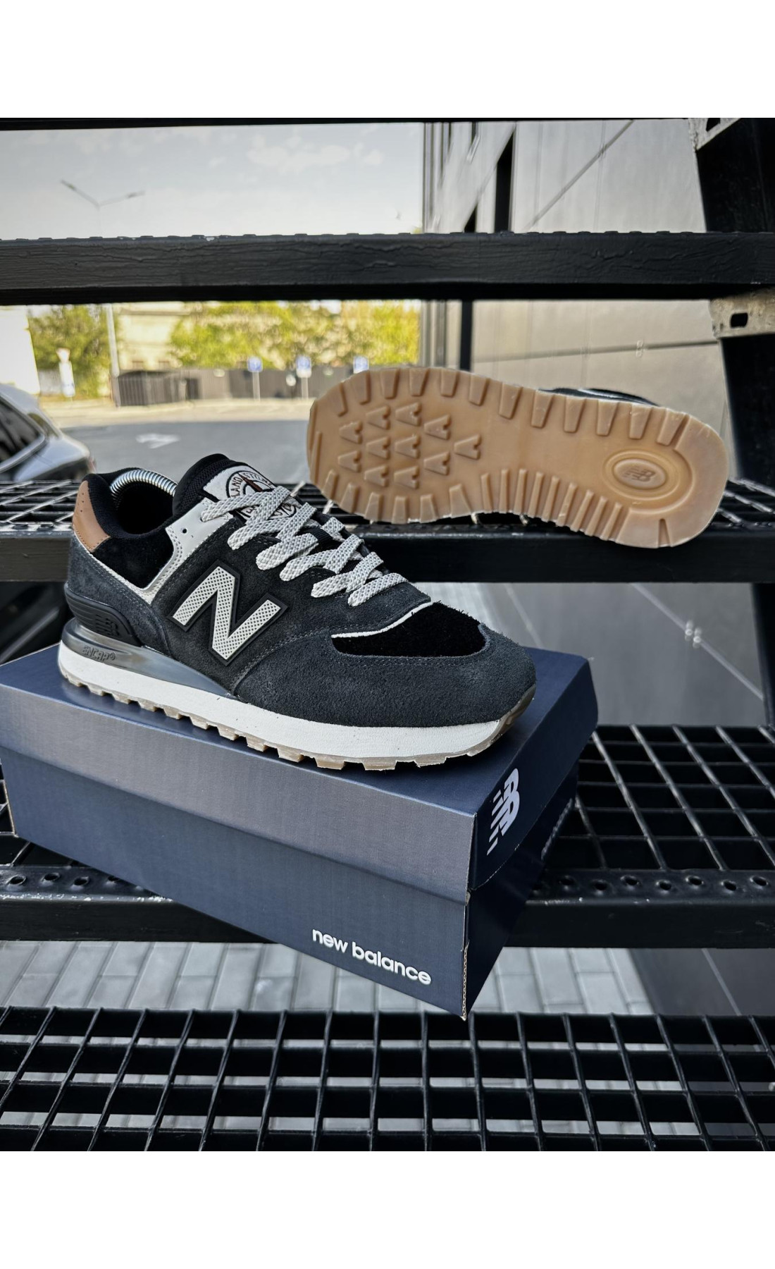 Чоловічі кросівки  Кросівки new balance х stone island (dark gray) (883-2)