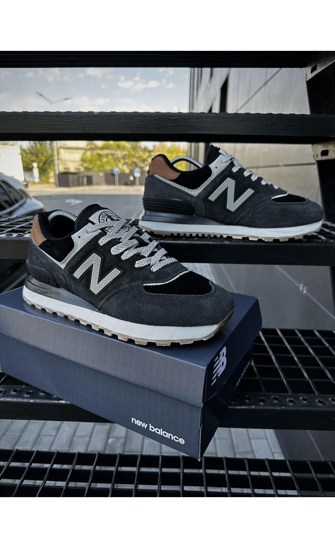 Чоловічі кросівки  Кросівки new balance х stone island (dark gray) (883-2)