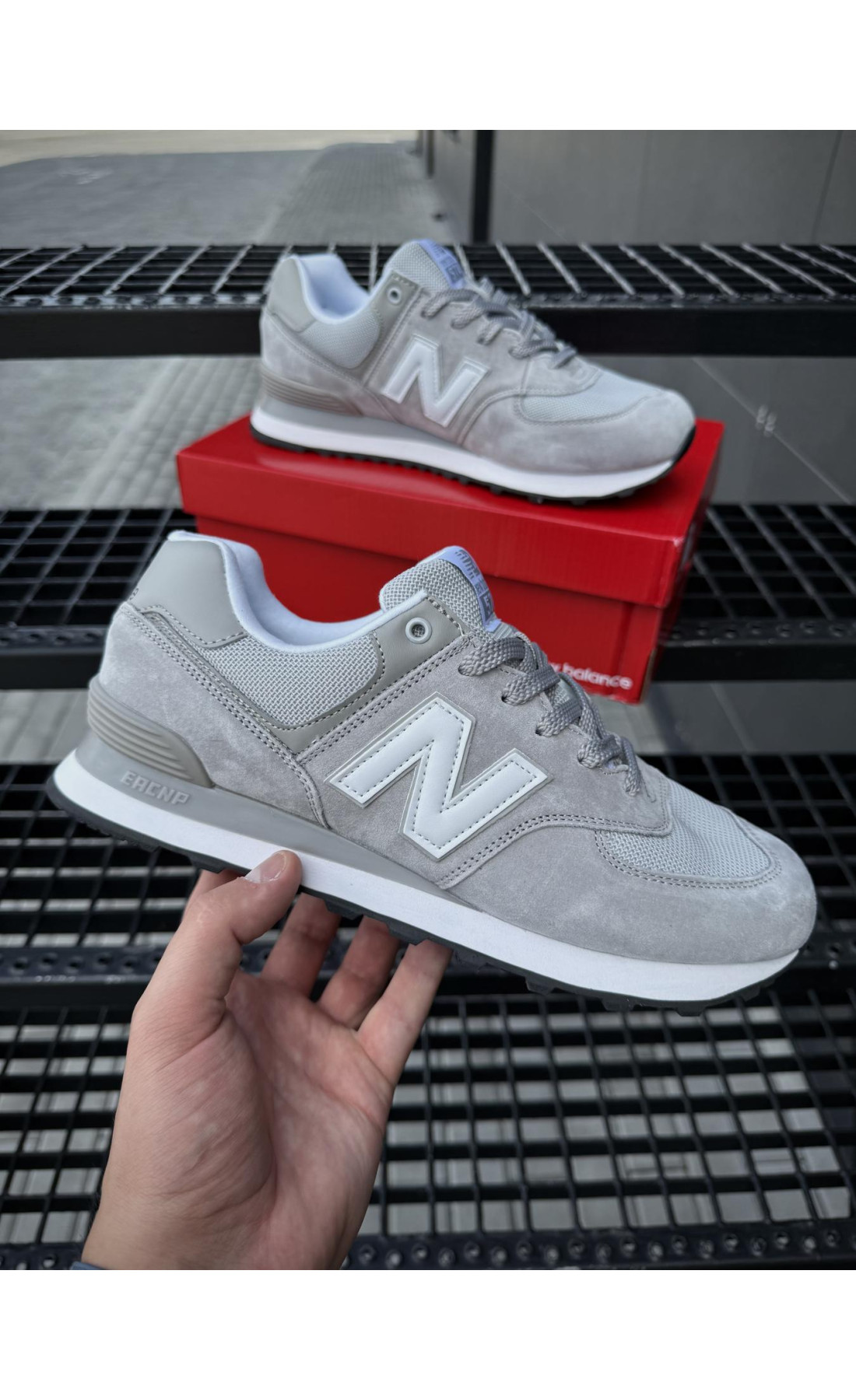 Чоловічі кросівки  Кросівки new balance classic (світло сірі) (1123-2)