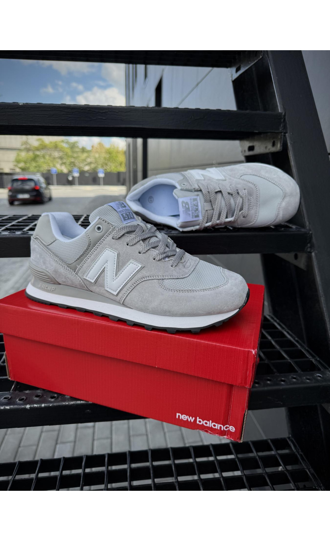 Чоловічі кросівки  Кросівки new balance classic (світло сірі) (1123-2)