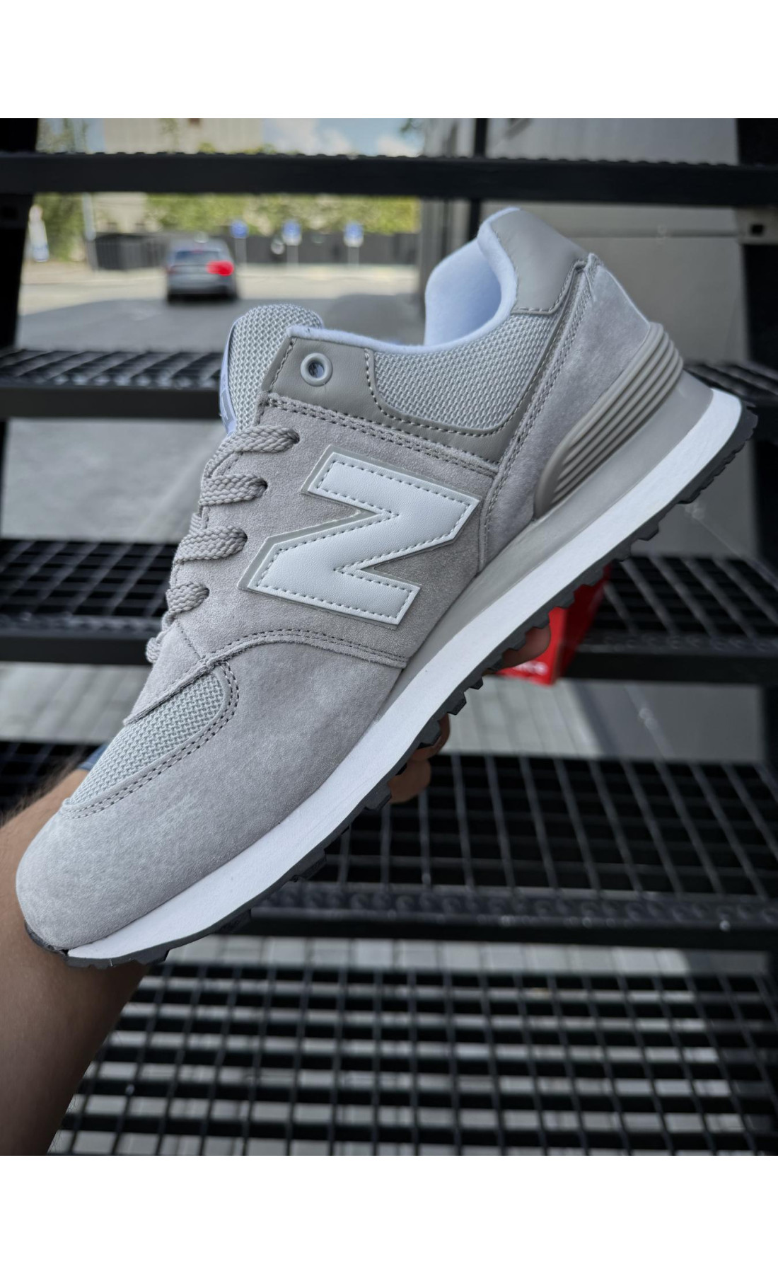 Чоловічі кросівки  Кросівки new balance classic (світло сірі) (1123-2)