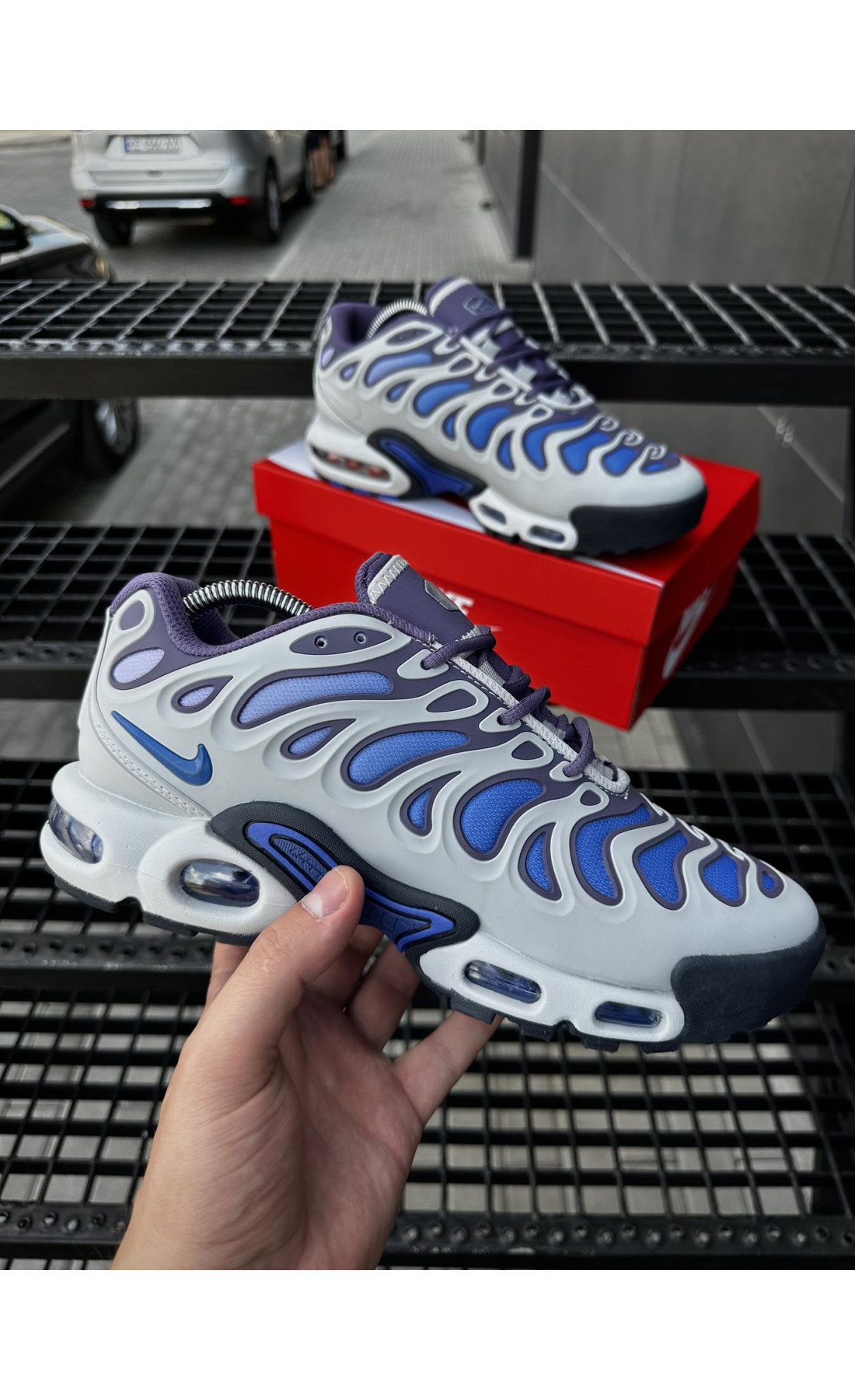 Чоловічі кросівки  Кросівки nike air tn plus drift (сірі & фіолет) (0020-7)