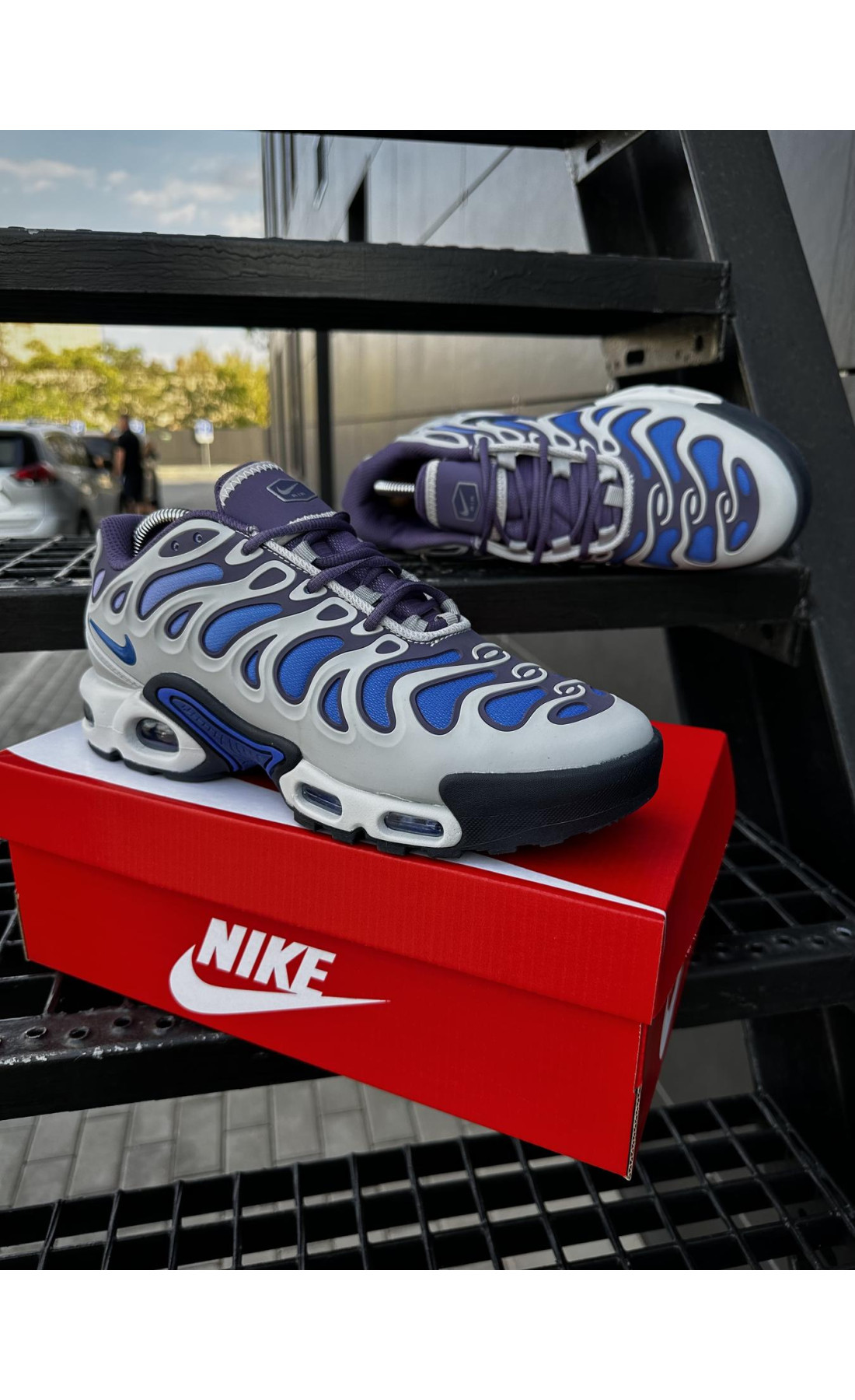 Чоловічі кросівки  Кросівки nike air tn plus drift (сірі & фіолет) (0020-7)
