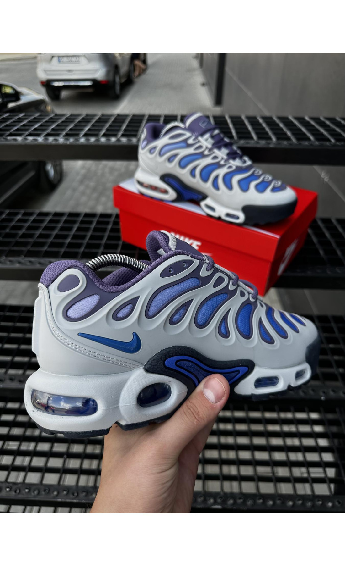 Чоловічі кросівки  Кросівки nike air tn plus drift (сірі & фіолет) (0020-7)