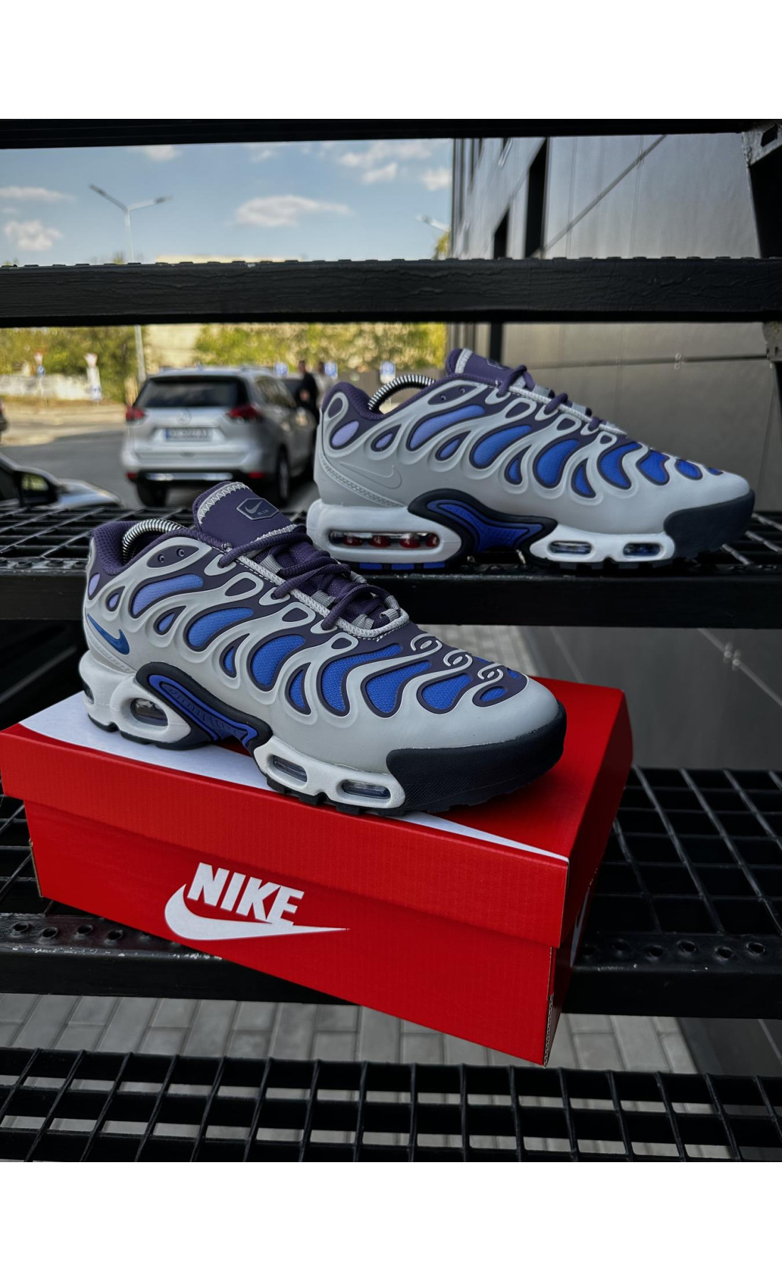 Чоловічі кросівки  Кросівки nike air tn plus drift (сірі & фіолет) (0020-7)