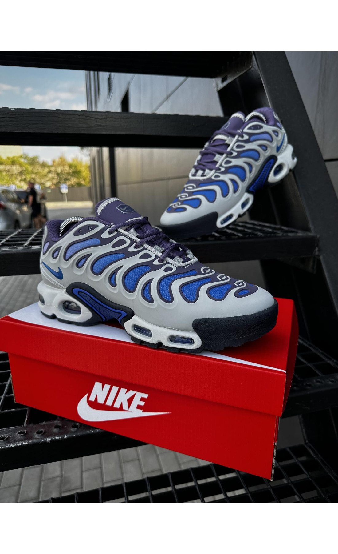 Чоловічі кросівки  Кросівки nike air tn plus drift (сірі & фіолет) (0020-7)