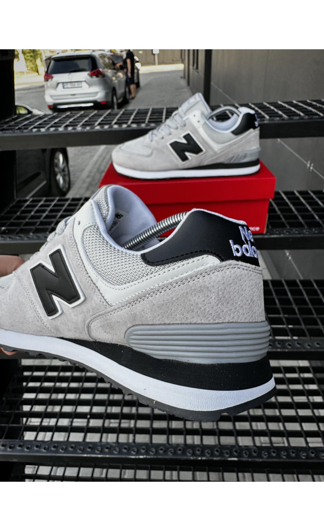 Чоловічі кросівки  Кросівки new balance (світло сірі) (574-4)