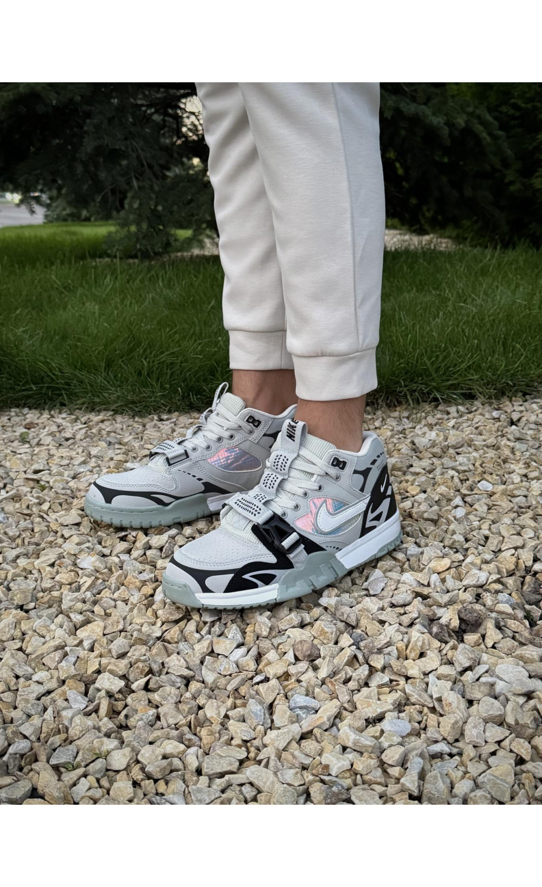 Чоловічі кросівки  Кросівки nike air trainer utility sp (gray & black) (6066-13)