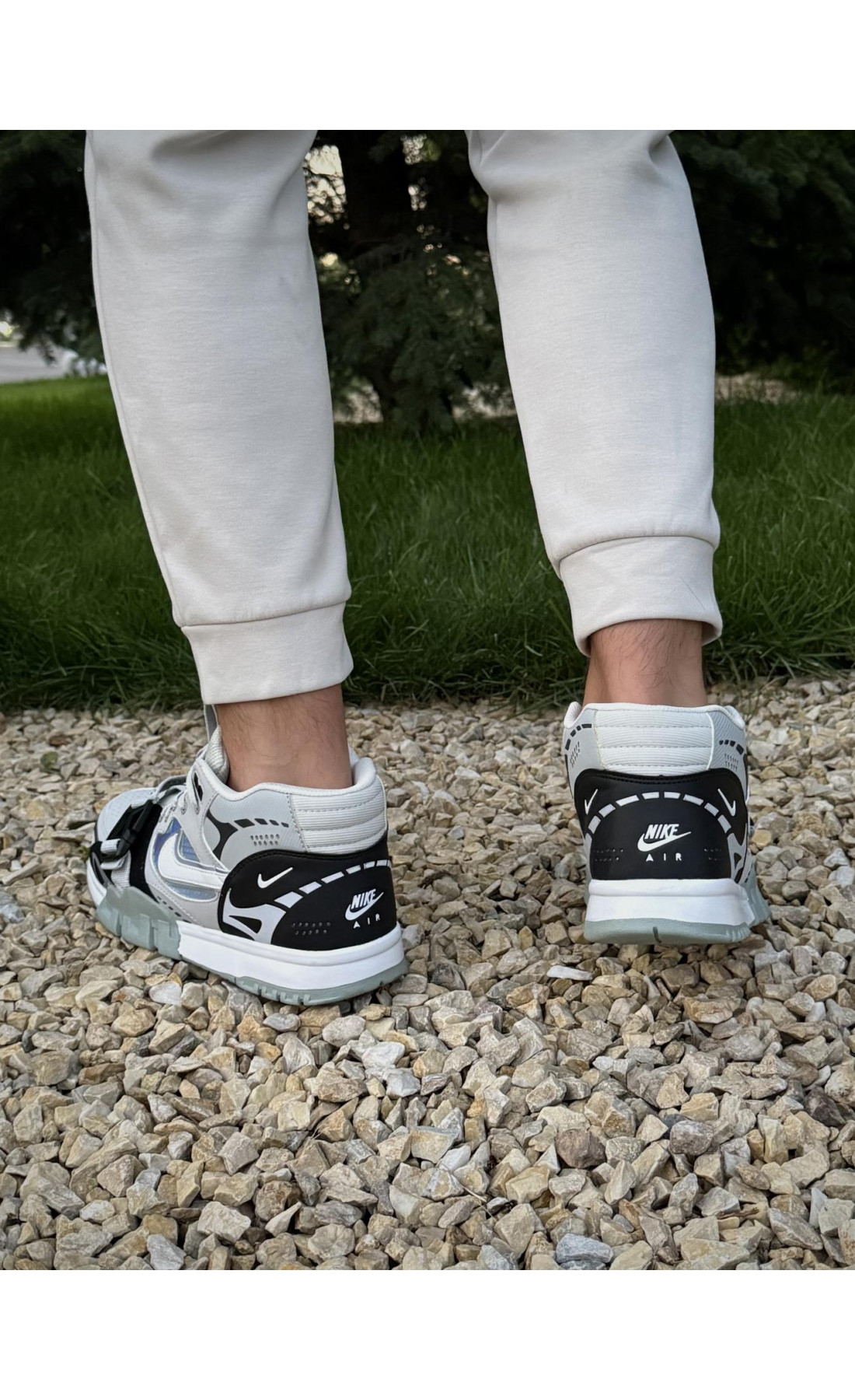 Чоловічі кросівки  Кросівки nike air trainer utility sp (gray & black) (6066-13)