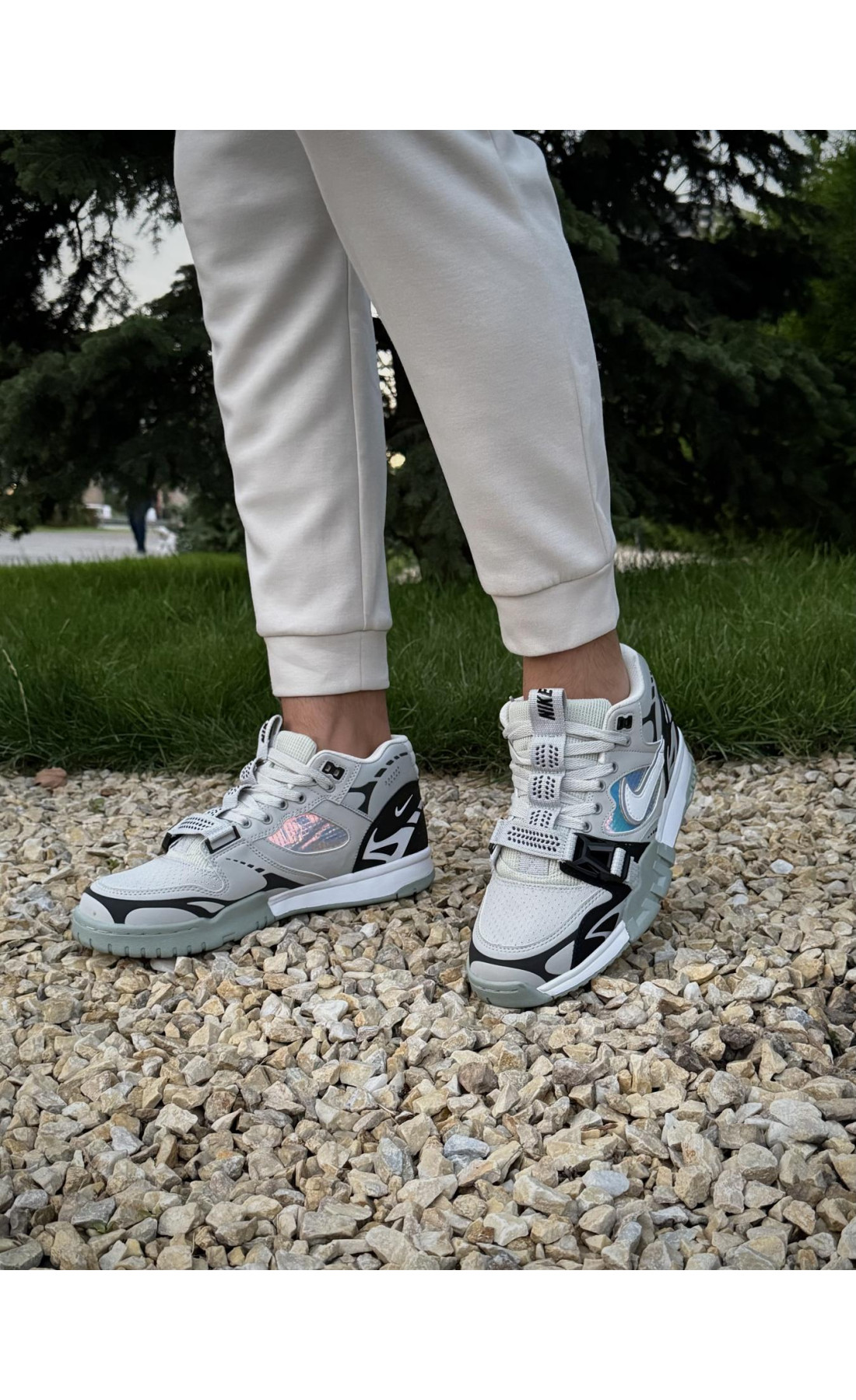 Чоловічі кросівки  Кросівки nike air trainer utility sp (gray & black) (6066-13)
