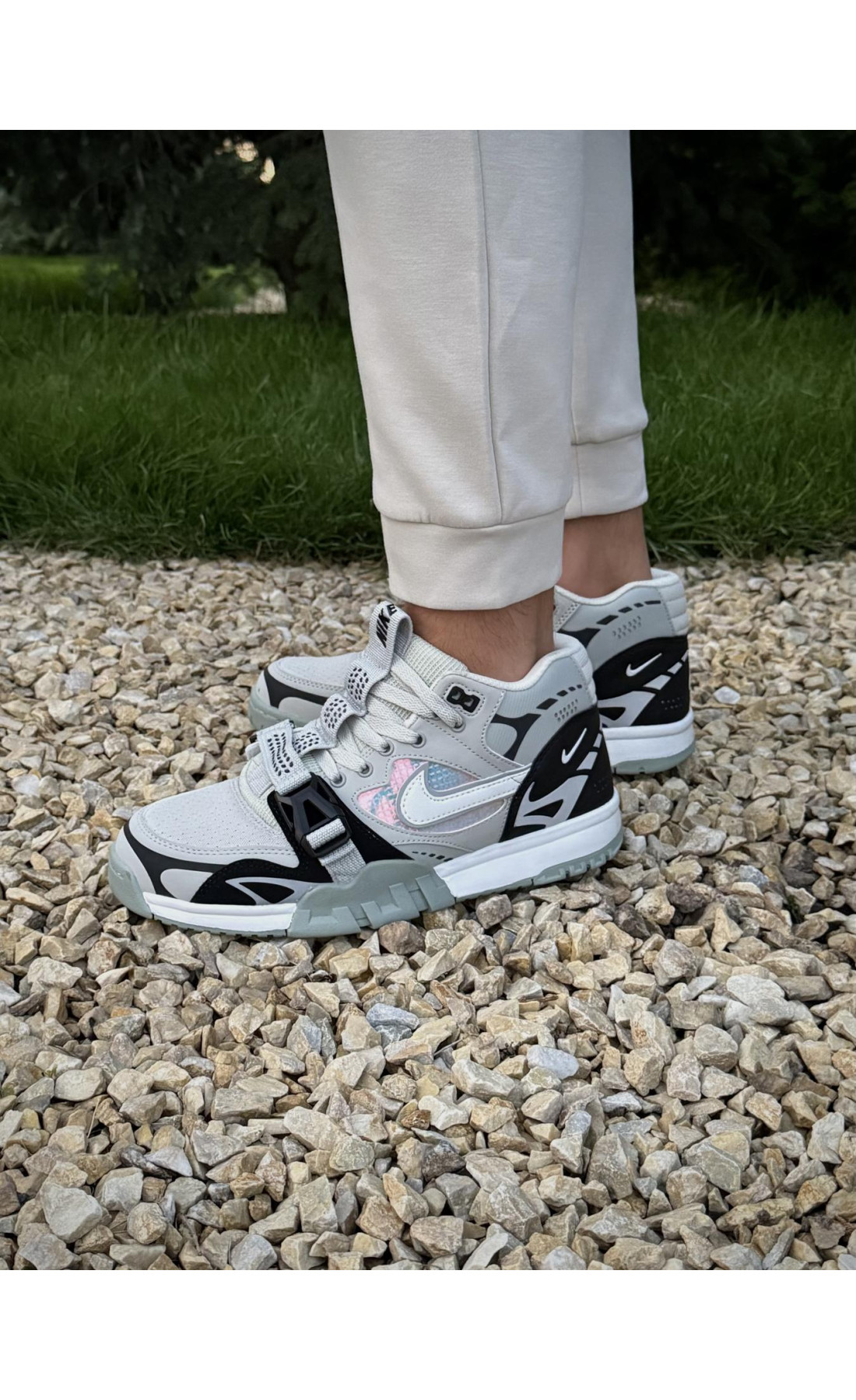 Чоловічі кросівки  Кросівки nike air trainer utility sp (gray & black) (6066-13)
