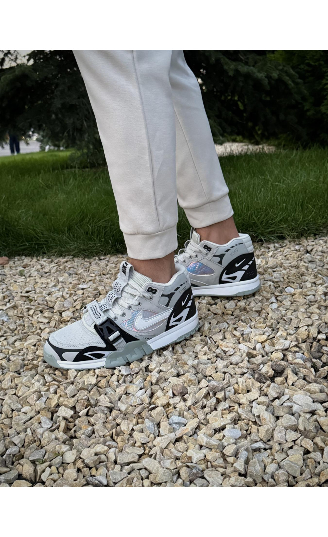 Чоловічі кросівки  Кросівки nike air trainer utility sp (gray & black) (6066-13)