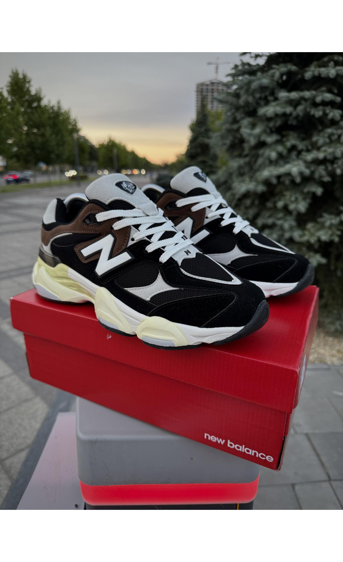 Чоловічі кросівки  Кросівки new balance (коричневі) (1148-6)