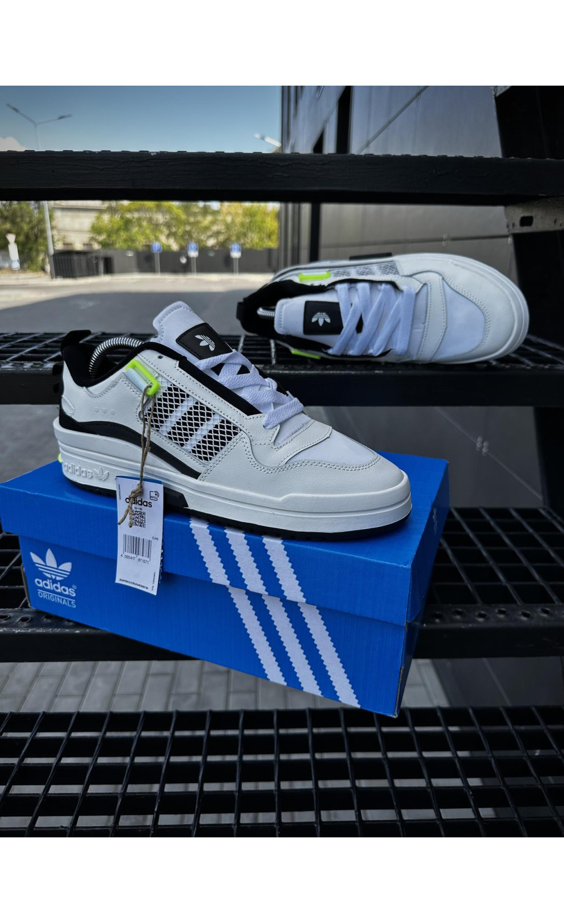 Чоловічі кросівки  Кросівки adidas forum ie (white & black) (3210-2)