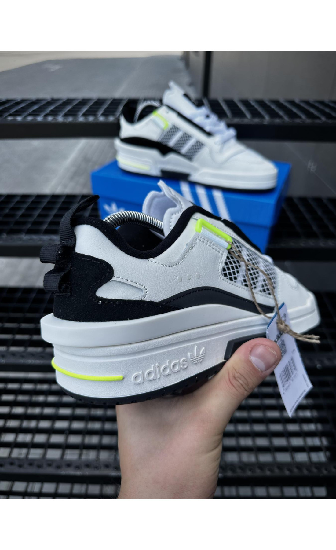 Чоловічі кросівки  Кросівки adidas forum ie (white & black) (3210-2)