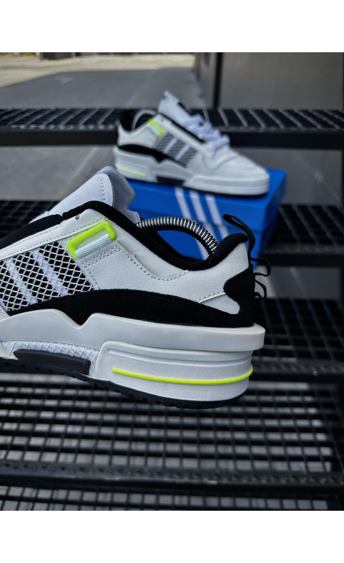 Чоловічі кросівки  Кросівки adidas forum ie (white & black) (3210-2)