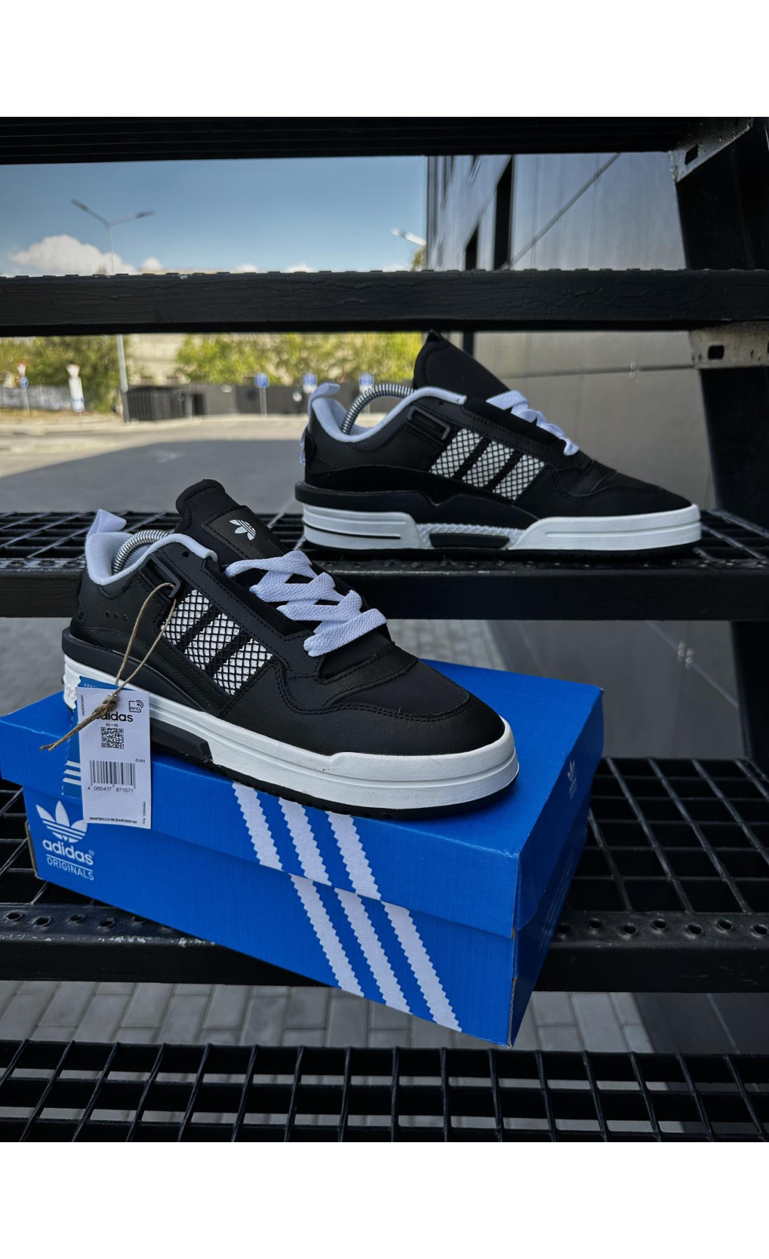 Чоловічі кросівки  Кросівки adidas forum ie (чорно-білі) (3210-4)