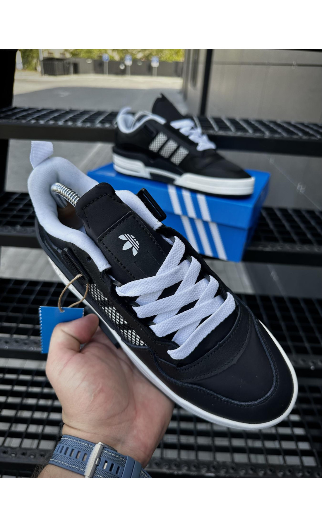 Чоловічі кросівки  Кросівки adidas forum ie (чорно-білі) (3210-4)