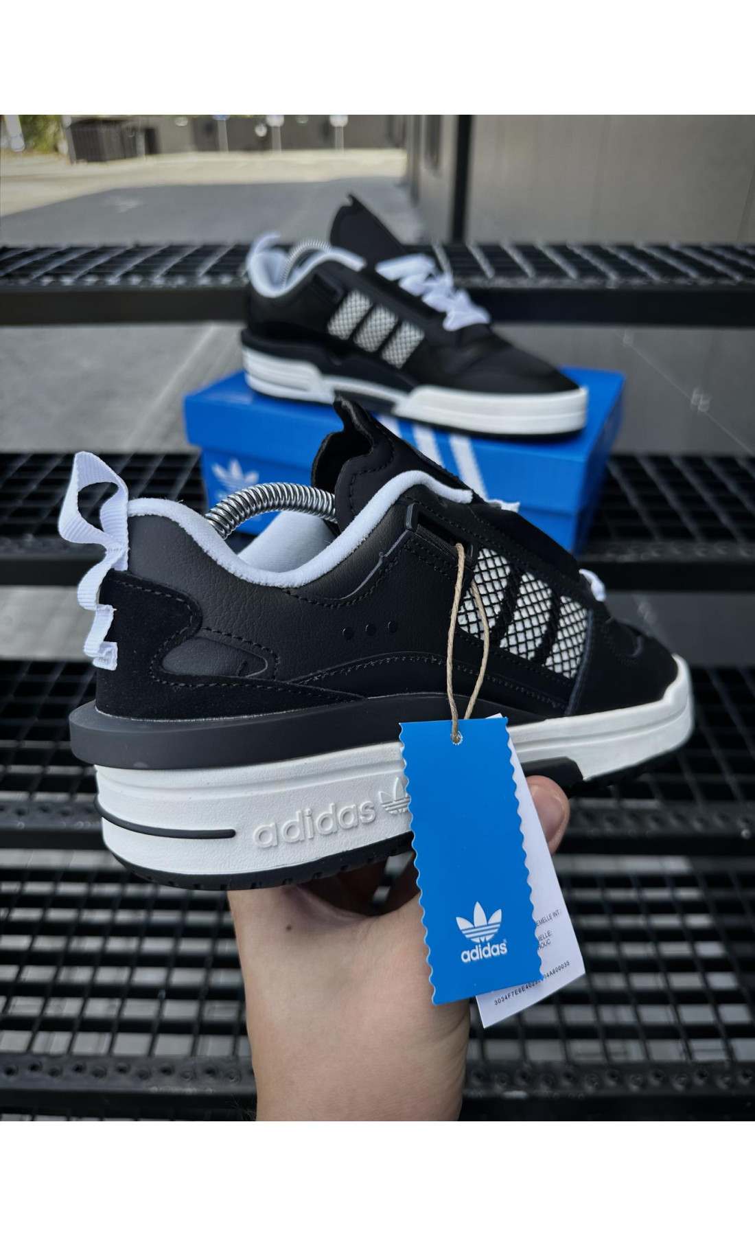 Чоловічі кросівки  Кросівки adidas forum ie (чорно-білі) (3210-4)