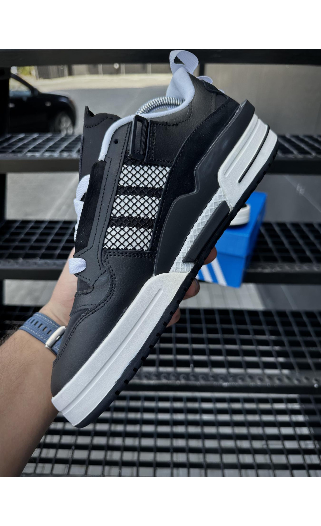 Чоловічі кросівки  Кросівки adidas forum ie (чорно-білі) (3210-4)