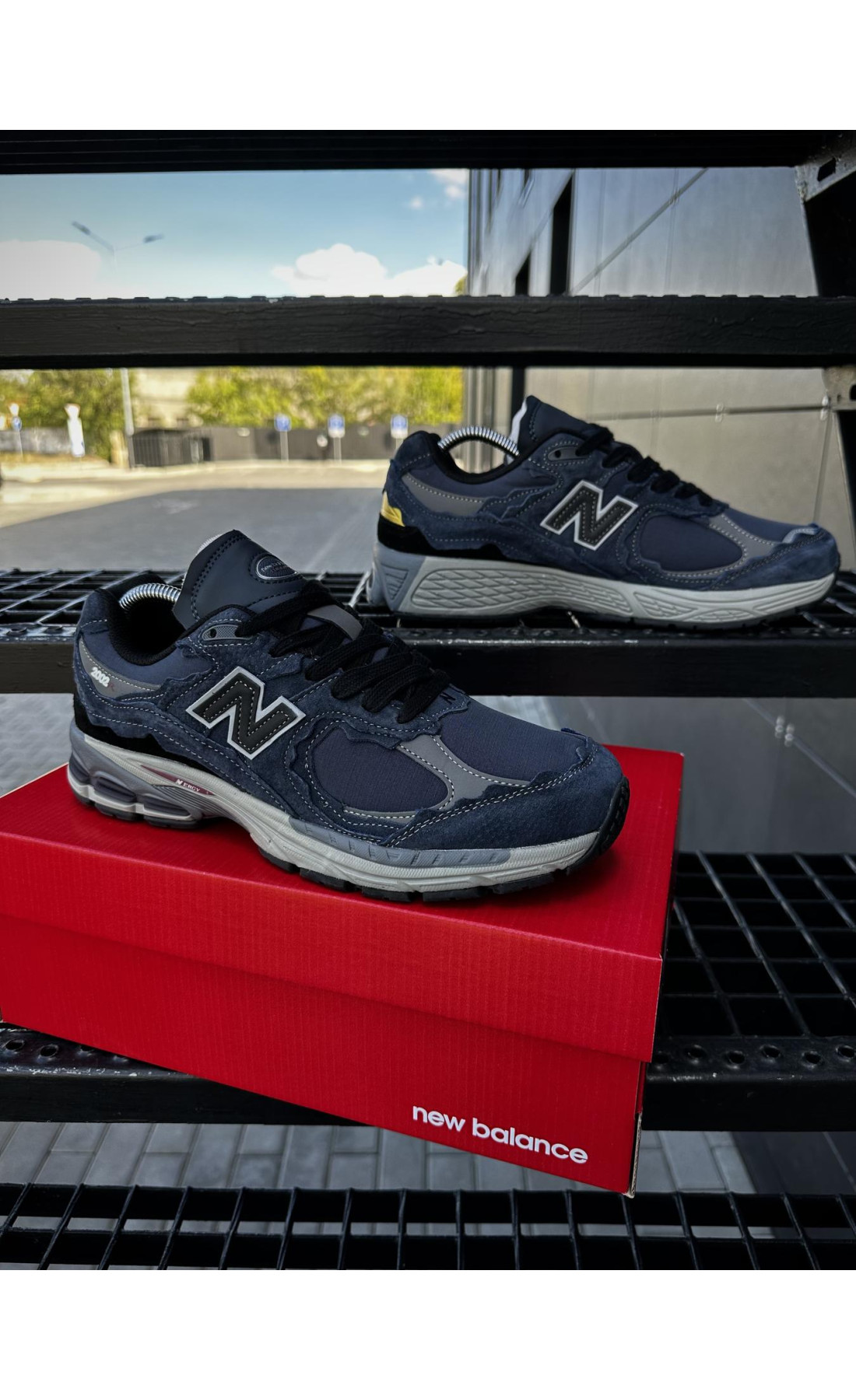 Чоловічі кросівки  Кросівки new balance r (blue & black) (917-13)