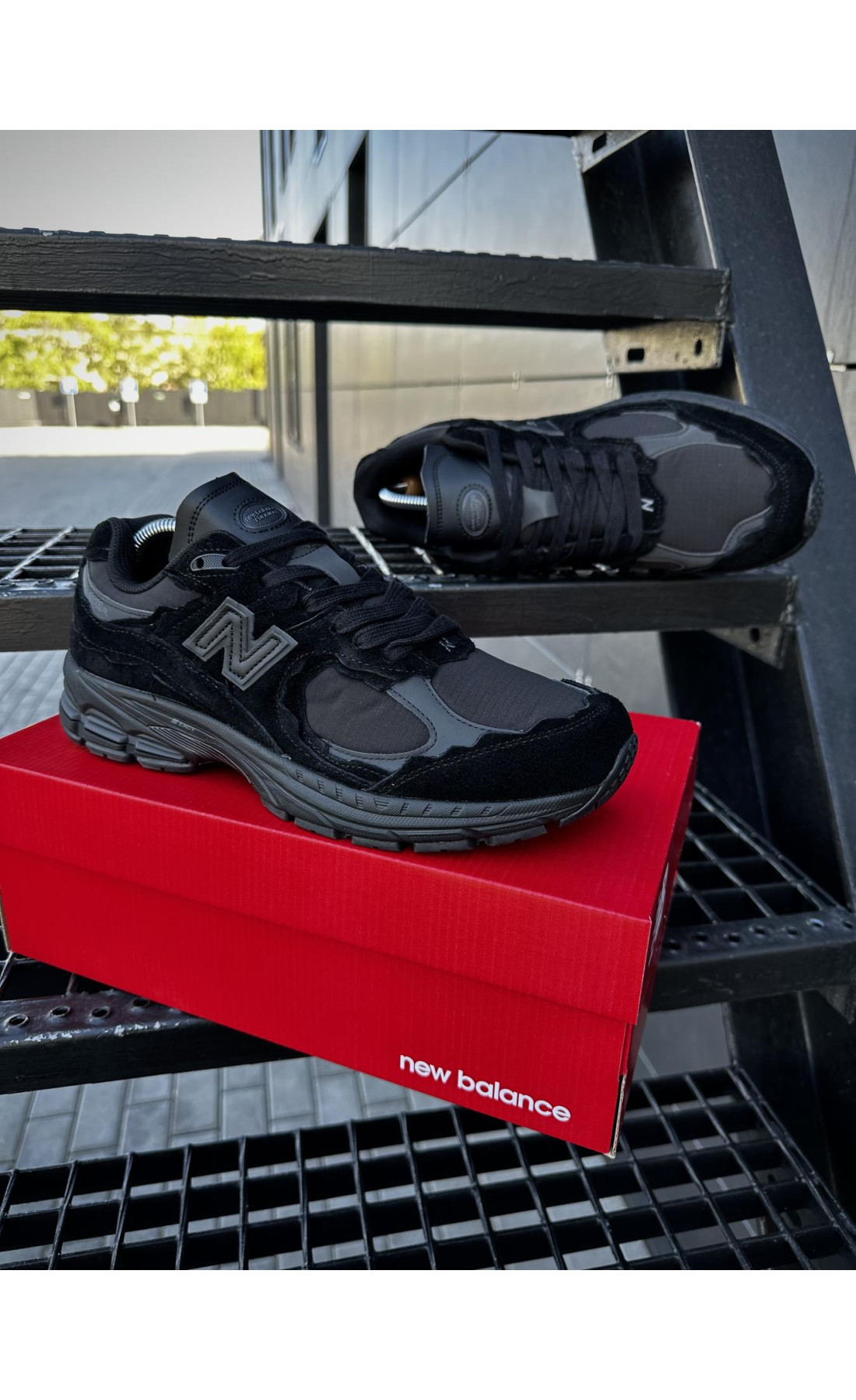 Чоловічі кросівки  Кросівки new balance r (all black) (917-1)
