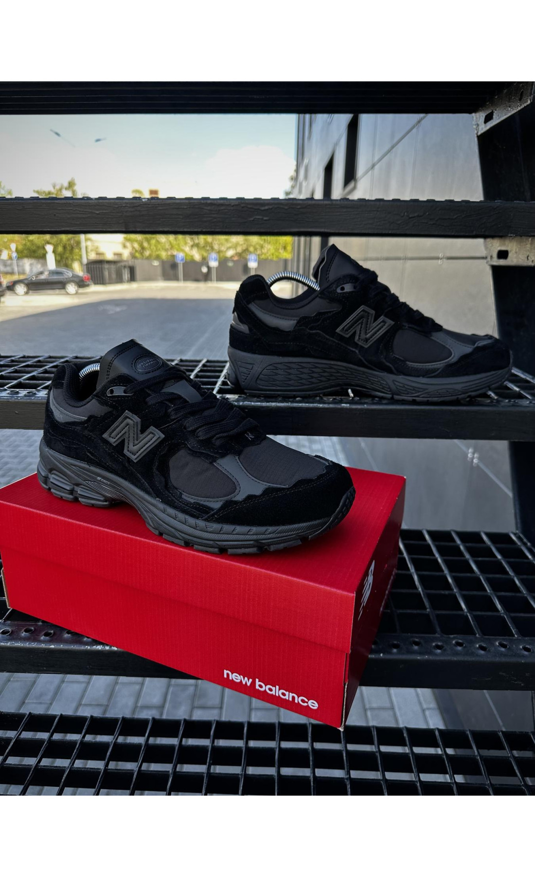 Чоловічі кросівки  Кросівки new balance r (all black) (917-1)