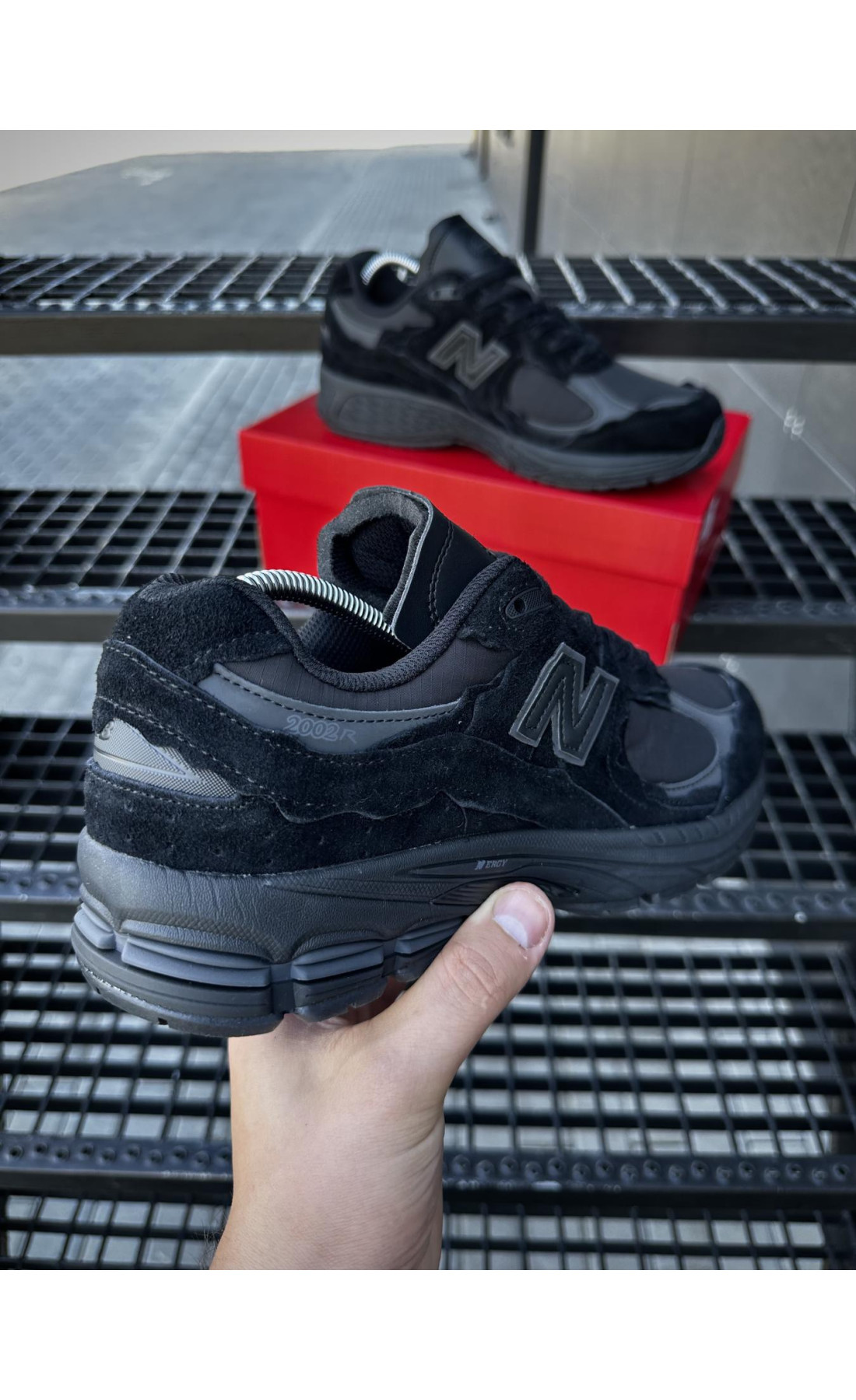 Чоловічі кросівки  Кросівки new balance r (all black) (917-1)