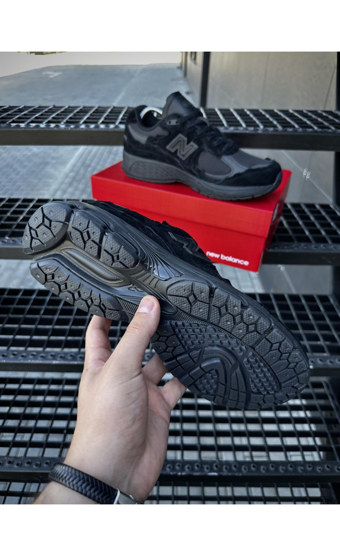 Чоловічі кросівки  Кросівки new balance r (all black) (917-1)