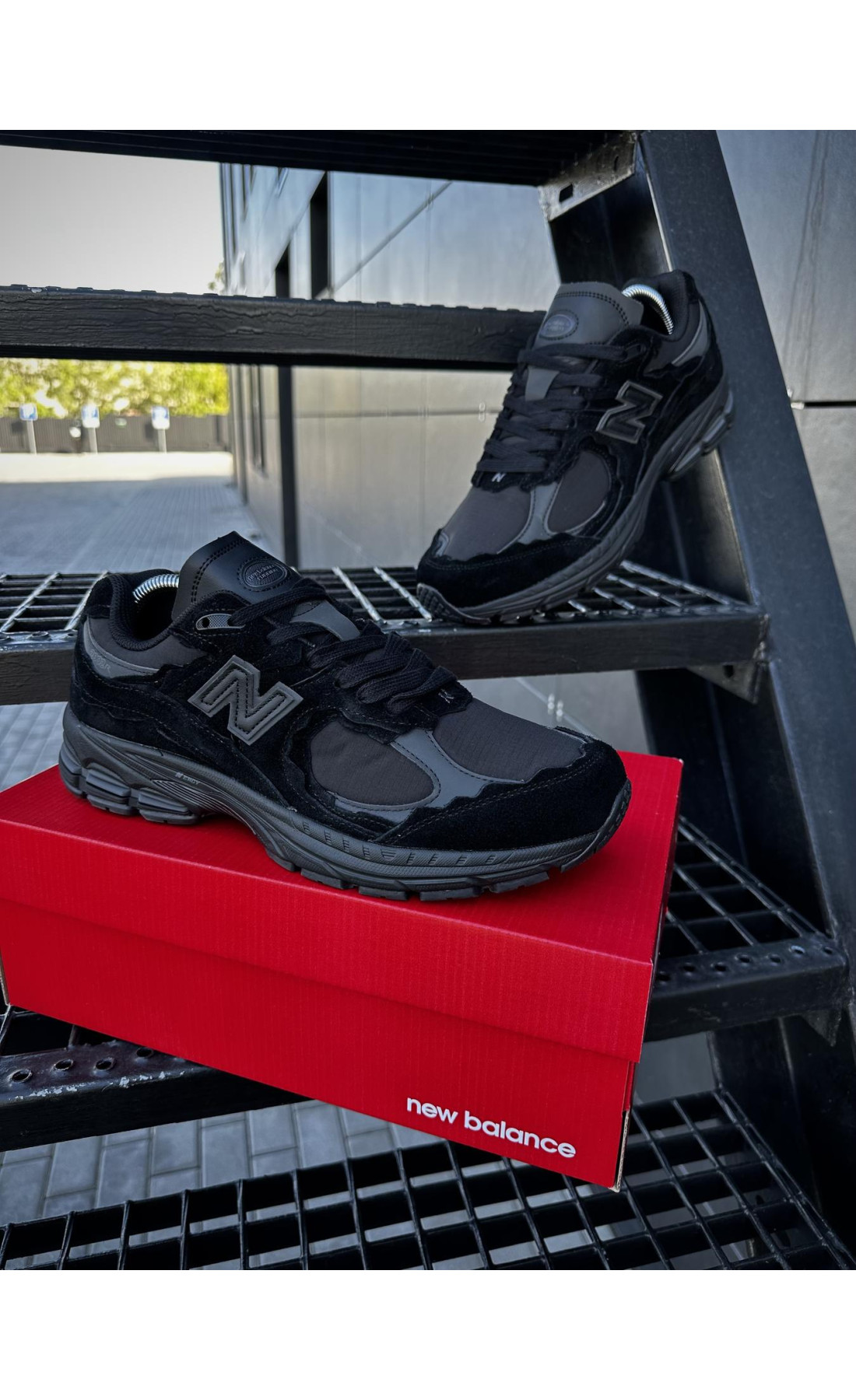 Чоловічі кросівки  Кросівки new balance r (all black) (917-1)