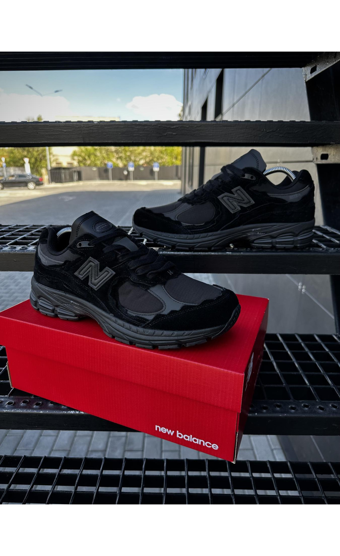 Чоловічі кросівки  Кросівки new balance r (all black) (917-1)