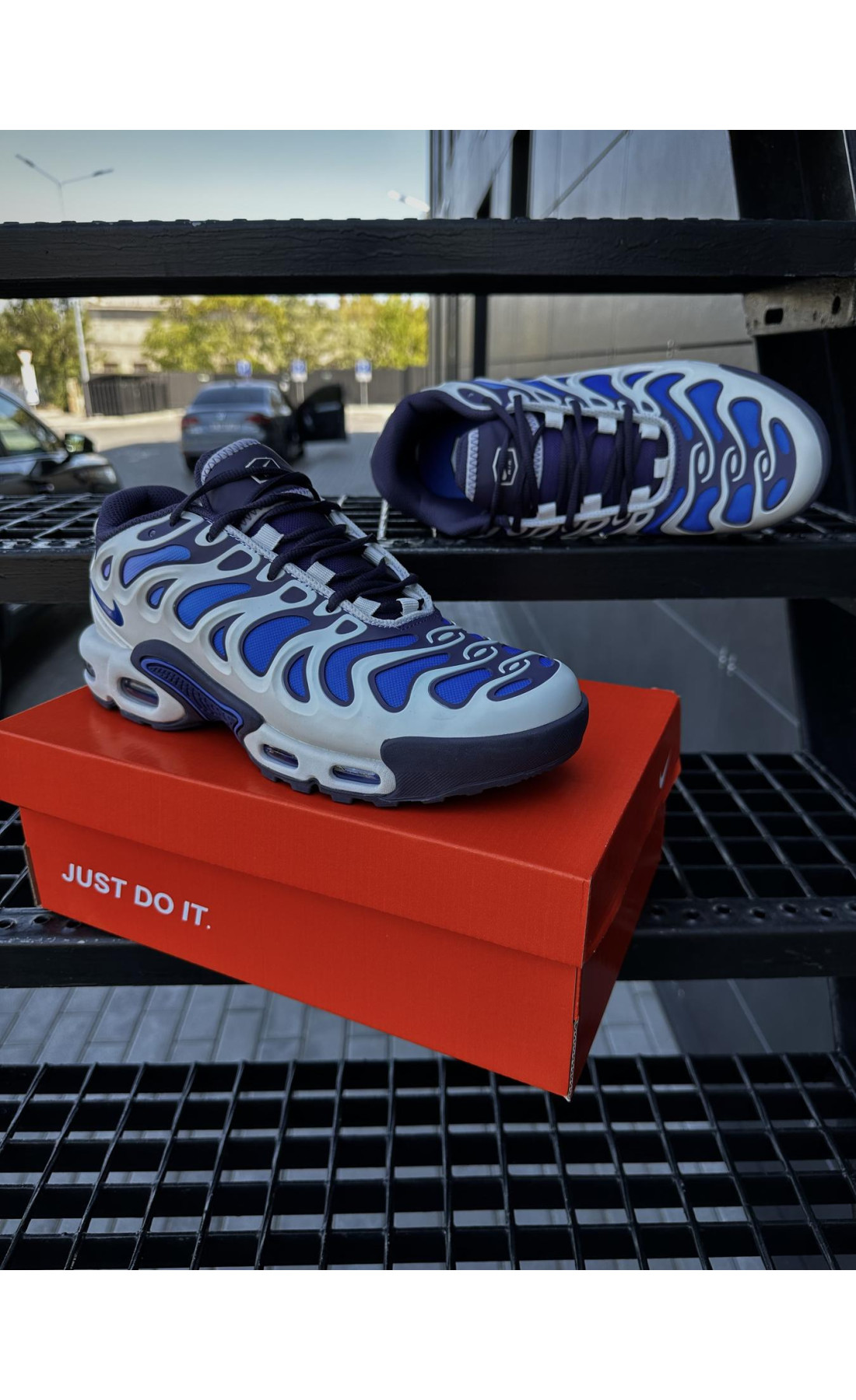 Чоловічі кросівки  Кросівки nike air tn plus drift (white & blue) (1268-13)