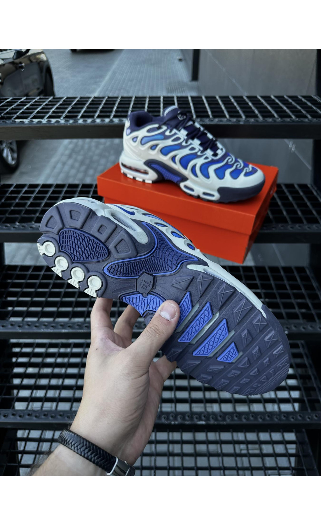 Чоловічі кросівки  Кросівки nike air tn plus drift (white & blue) (1268-13)