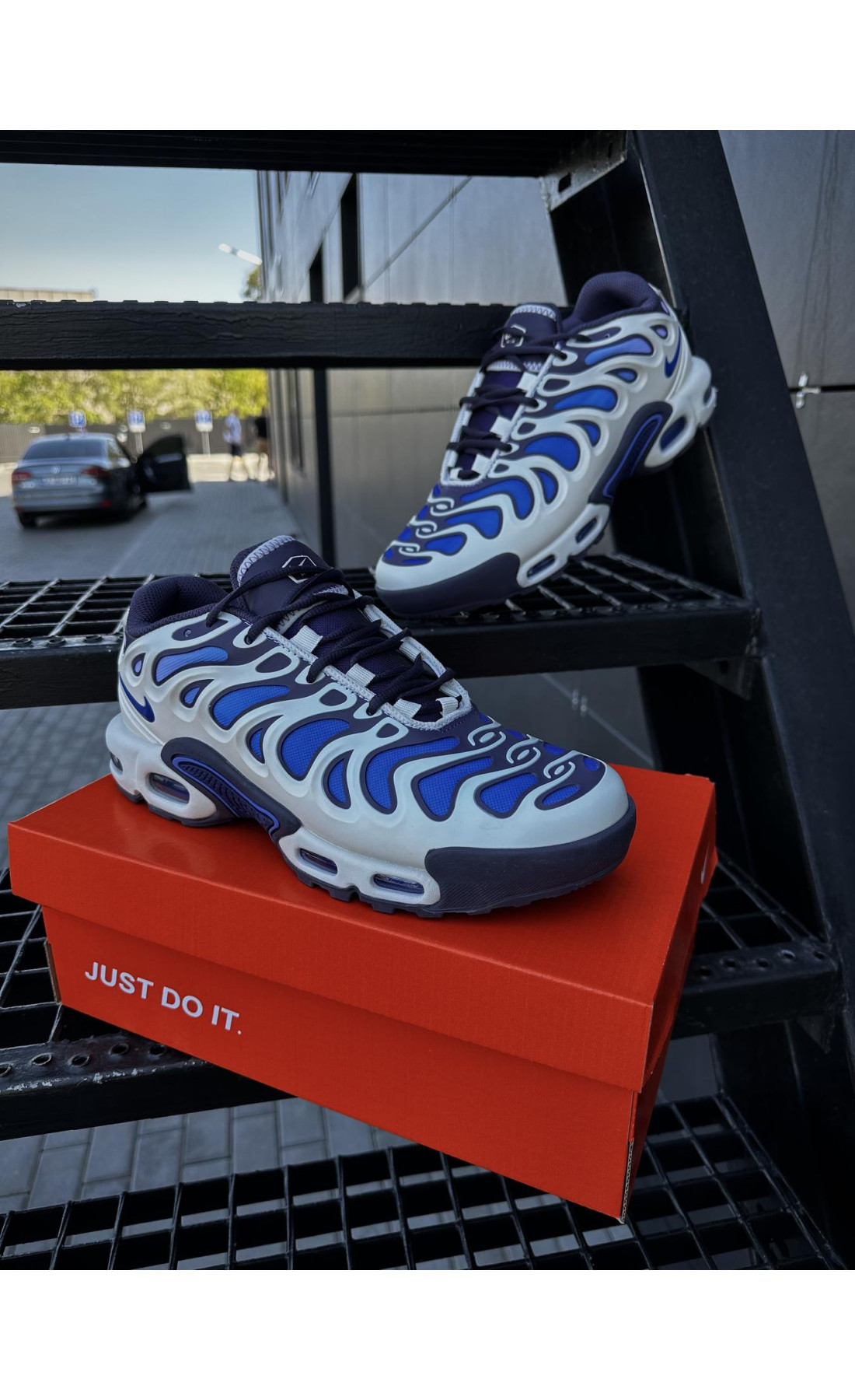 Чоловічі кросівки  Кросівки nike air tn plus drift (white & blue) (1268-13)
