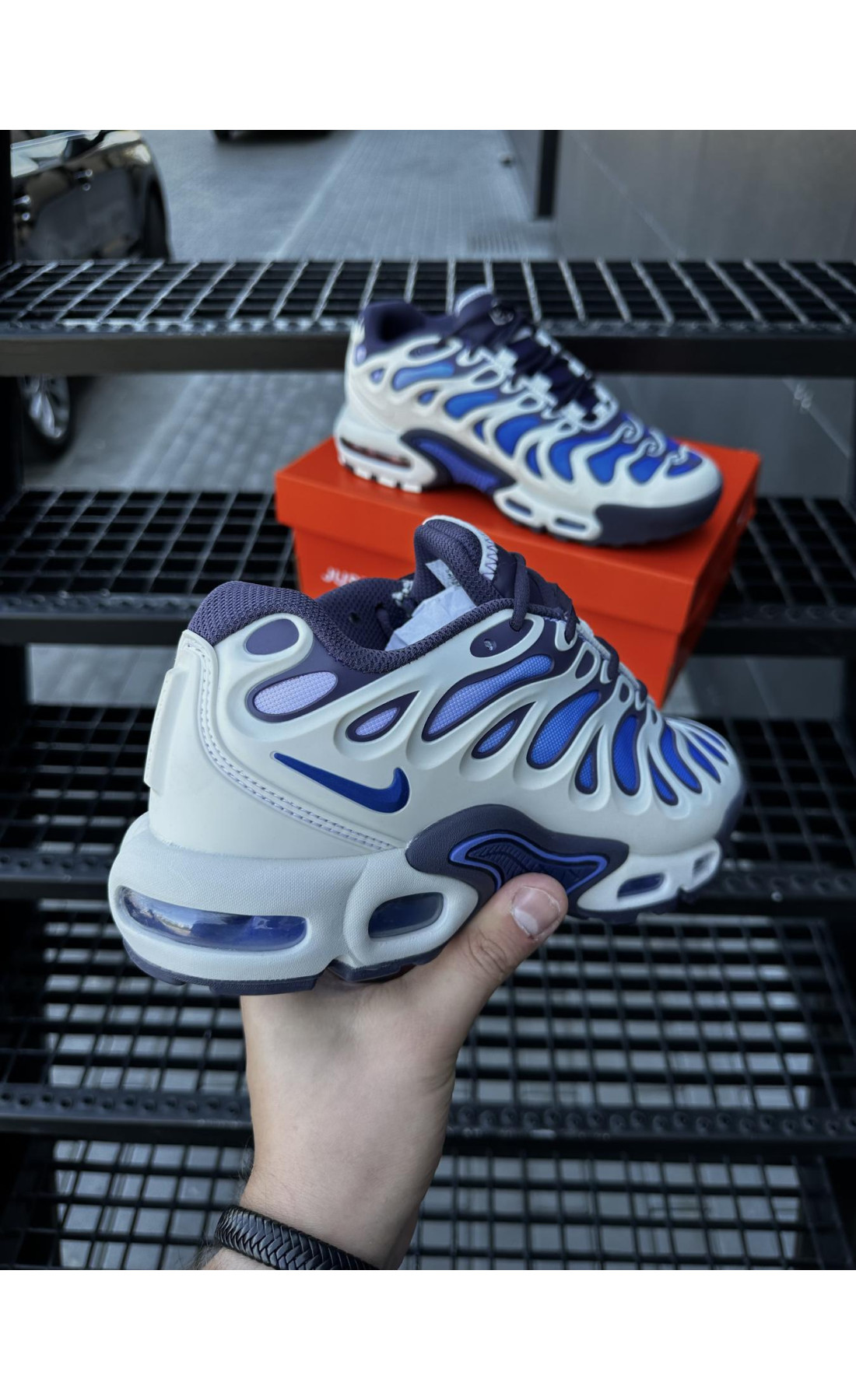 Чоловічі кросівки  Кросівки nike air tn plus drift (white & blue) (1268-13)