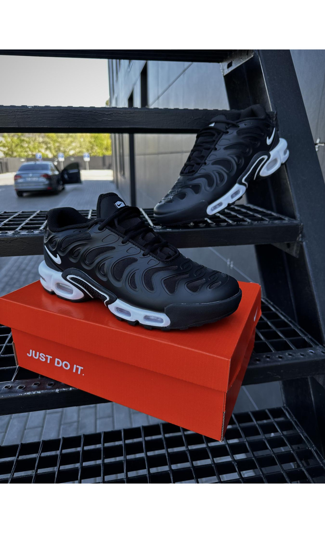 Чоловічі кросівки  Кросівки nike air tn plus drift (black & white) (1268-16)