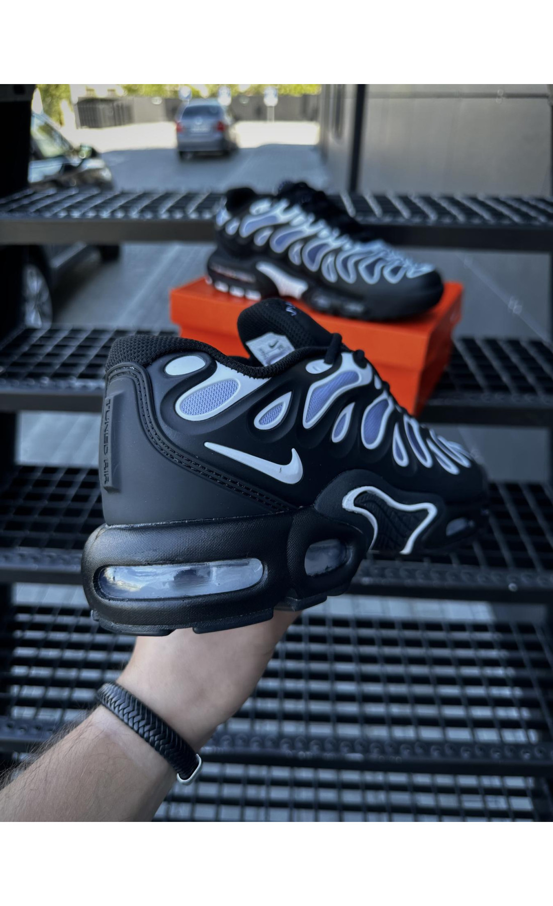 Чоловічі кросівки  Кросівки nike air tn plus drift (black & gr blue) (1268-10)