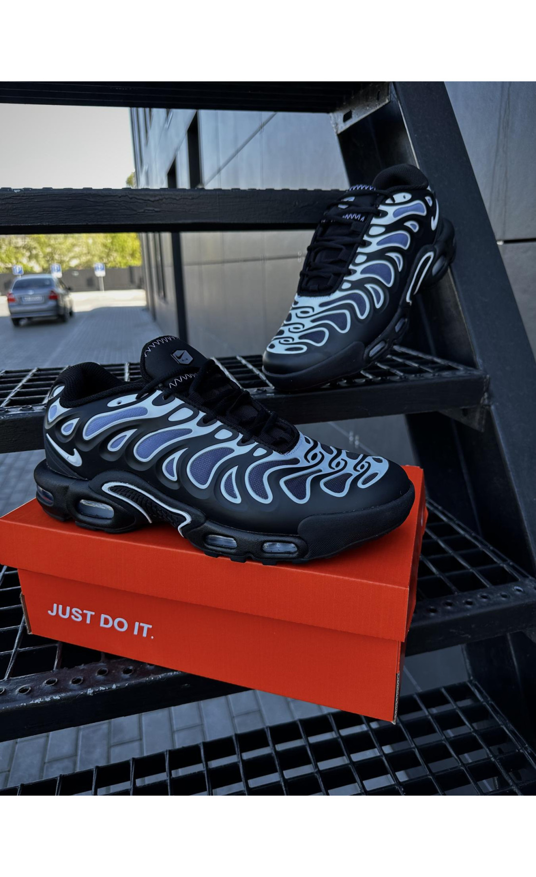 Чоловічі кросівки  Кросівки nike air tn plus drift (black & gr blue) (1268-10)