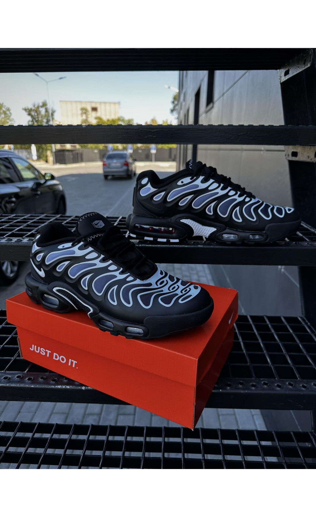 Чоловічі кросівки  Кросівки nike air tn plus drift (black & gr blue) (1268-10)