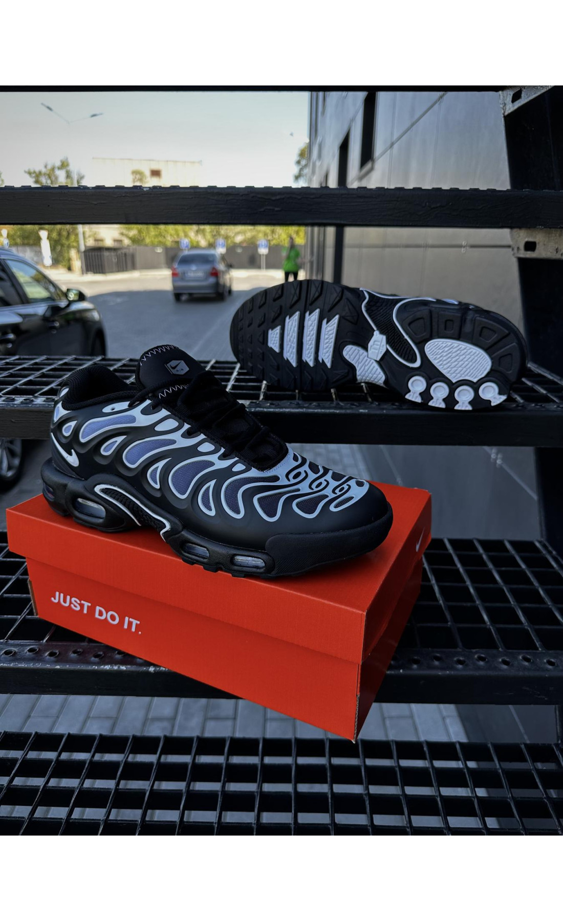 Чоловічі кросівки  Кросівки nike air tn plus drift (black & gr blue) (1268-10)